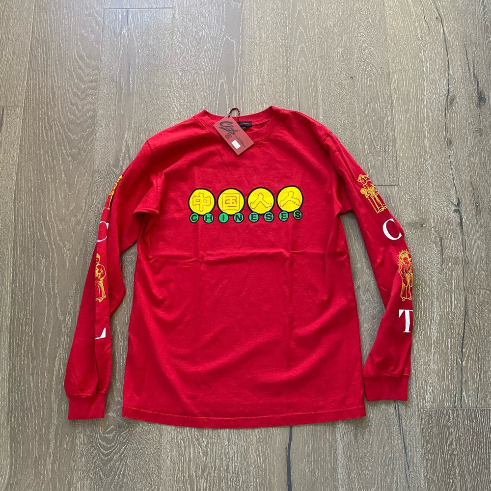 Clot Apparel Chinese block print long-sleeve tee